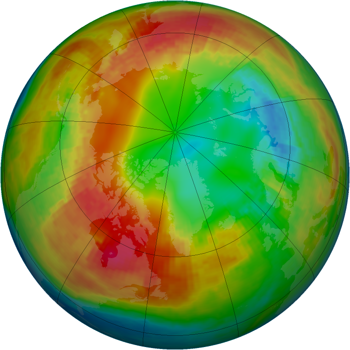 Arctic ozone map for 10 February 2003